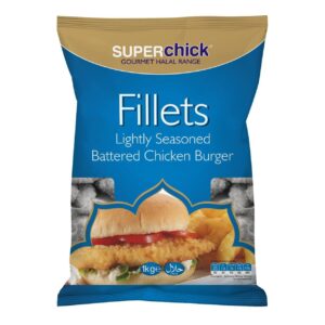 Super Chick Fillets Lightly Seasoned Battered Chicken Burger