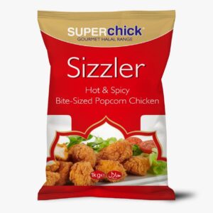 Buy Now Halal Super Chick Sizzler Hot And Spicy Bite sized popcorn Chicken online - Meat Shop Drop